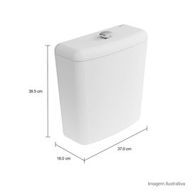 Caixa Acoplada Deca com Acionamento Duo para Bacias Izy Conforto Branco