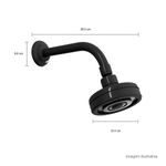 Chuveiro-de-Parede-com-Tubo-Deca-Acqua-Plus-Standart-Black-Noir---Deca---1990.BL.STD.NO---Fundo-Branco-Medida-Foto-com-medidas-Produto-unico-ou-multiplos