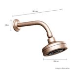 Chuveiro-de-Parede-com-Tubo-Deca-Acqua-Plus-Standart-Corten---Deca---1990.CT.STD.MT---Fundo-Branco-Medida-Foto-com-medidas-Produto-unico-ou-multiplos