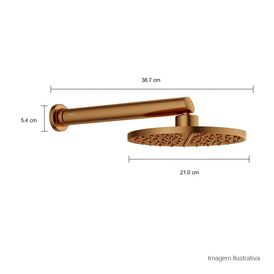 Chuveiro com Tubo de Parede Aquamax Red Gold