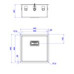 Cuba-de-Embutir-Deca-para-Cozinha-em-Inox40cm-Wish-Inox---Deca---CC.610.40.STD.INX---Fundo-Branco-Medida-Imagem-do-Desenho-tecnico-de-engenharia