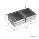 Cuba-Dupla-Deca-para-Cozinha-em-Inox745x440x201-Wish-Inox---Deca---CC.620.75.DUO.INX---Fundo-Branco-Medida-Foto-com-medidas-Produto-unico-ou-multiplos