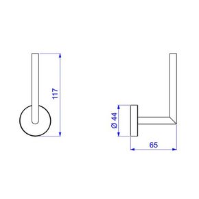 Papeleira-Deca-Vertical-Disco-Cromado---Deca---2023.C.DSC---Fundo-Branco-Medida-Imagem-do-Desenho-tecnico-de-engenharia