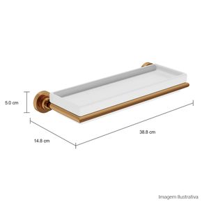 Prateleira em Louça Slim Red Gold