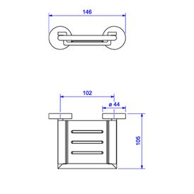 Saboneteira de Parede Acessórios Disco Red Gold