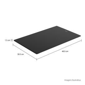 Tábua Deca em Vidro 48cm Preto