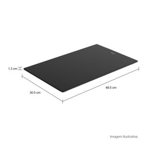 Tábua Deca em Vidro 48cm Preto