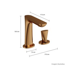Torneira de Mesa Bica Alta para Lavatório Dk Red Gold