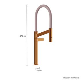 Torneira-Deca-de-Mesa-para-Cozinha-Colore-Red-Gold-e-Fendi---Deca---1189.GL.RD.FD---Fundo-Branco-Medida-Foto-com-medidas-Produto-unico-ou-multiplos