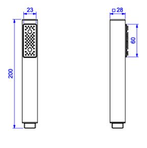 Ducha-Manual-Deca-para-Chuveiro-Quadrada-Red-Gold---Deca---4806.GL.QUA.RD---Fundo-Branco-Medida-Imagem-do-Desenho-tecnico-de-engenharia