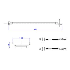 Kit de Instalação Deca para Bacia com Caixa com Fixação Vertical Cromado