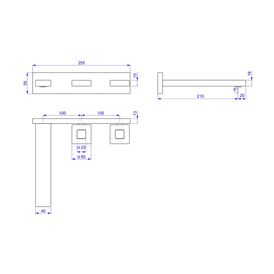 Misturador Deca de Parede com Instalação Horizontal para Lavatório Dot Cromado