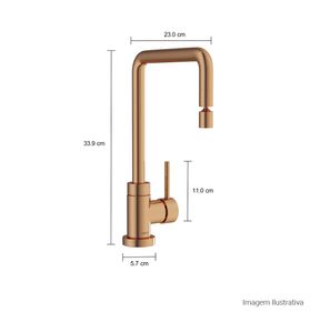 Misturador-Monocomando-Deca-de-Mesa-para-Cozinha-Spin-Red-Gold---Deca---2270.GL72.RD---Fundo-Branco-Medida-Foto-com-medidas-Produto-unico-ou-multiplos