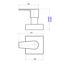 Acabamento-para-Registro-de-Gaveta-Deca-1-1-4--e-1-1-2--Level-Black-Noir---Deca---4900.BL26.GD.NO---Fundo-Branco-Medida-Imagem-do-Desenho-tecnico-de-engenharia