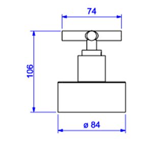 Acabamento para Registro de Gaveta de 1 1/4 e 1 1/2 Duna Clássica Black Matte