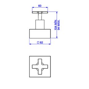 Acabamento-para-Registro-de-Gaveta-Deca-1-1-4--e-1-1-2--Clean-Cromado---Deca---4900.C.CLN.GD---Fundo-Branco-Medida-Imagem-do-Desenho-tecnico-de-engenharia