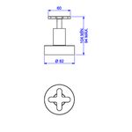 Acabamento-para-Registro-de-Gaveta-Deca-1-1-4--e-1-1-2--Disco-Cromado---Deca---4900.C.DSC.GD---Fundo-Branco-Medida-Imagem-do-Desenho-tecnico-de-engenharia