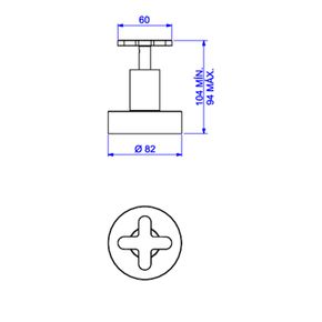 Acabamento-para-Registro-de-Gaveta-Deca-1-1-4--e-1-1-2--Disco-Cromado---Deca---4900.C.DSC.GD---Fundo-Branco-Medida-Imagem-do-Desenho-tecnico-de-engenharia