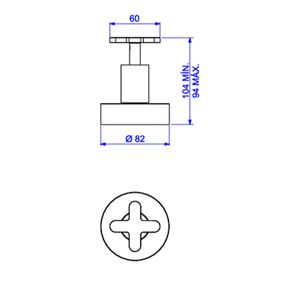 Acabamento para Registro de Gaveta Deca 1 1/4 e 1 1/2 Disco Cromado