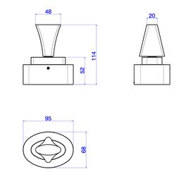 Acabamento para Registro de Gaveta Deca 1 1/4 e 1 1/2 Dk Cromado