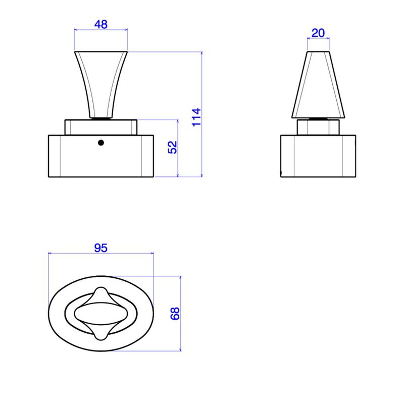 Acabamento-para-Registro-de-Gaveta-Deca-1-1-4--e-1-1-2--Dk-Cromado---Deca---4900.C16.GD---Fundo-Branco-Medida-Imagem-do-Desenho-tecnico-de-engenharia