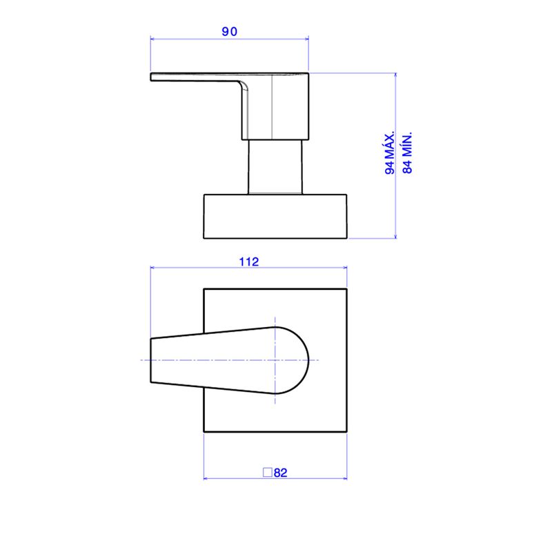 Acabamento-para-Registro-de-Gaveta-Deca-1-1-4--e-1-1-2--Level-Cromado---Deca---4900.C26.GD---Fundo-Branco-Medida-Imagem-do-Desenho-tecnico-de-engenharia
