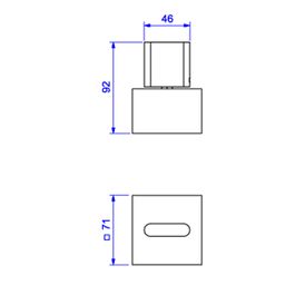 Acabamento para Registro de Gaveta de 1 1/4 e 1 1/2 Polo Cromado