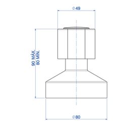 Acabamento para Registro de Gaveta Deca 1 1/4 e 1 1/2 Targa Cromado