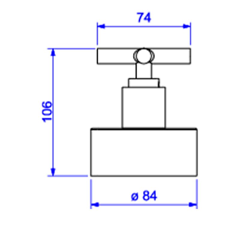 Acabamento-para-Registro-de-Gaveta-Deca-1-1-4--e-1-1-2--Duna-Classica-Cromado---Deca---4900.C64.GD---Fundo-Branco-Medida-Imagem-do-Desenho-tecnico-de-engenharia