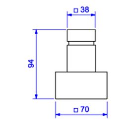 Acabamento para Registro de Gaveta de 1 1/4 e 1 1/2 Cubo Gold Matte