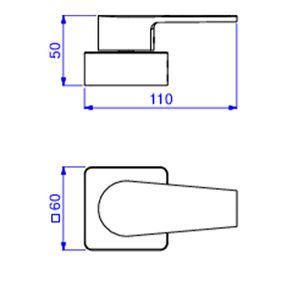 Acabamento-para-Registro-de-Pressao-Deca-1-2--e-3-4--com-Mecanismo-1-2-Volta-Level-Red-Gold---Deca---4916.GL26.PQ.RD---Fundo-Branco-Medida-Imagem-do-Desenho-tecnico-de-engenharia