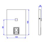 Acabamento-para-Valvula-de-Descarga-Deca-HydraluxDuo-Cromado---Deca---4900.C.HLX.DUO---Fundo-Branco-Medida-Imagem-do-Desenho-tecnico-de-engenharia