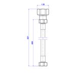 Kit-de-Instalacao-Deca-Versatil-para-Torneiras-Cromado---Deca---1203.KIT.T---Fundo-Branco-Medida-Imagem-do-Desenho-tecnico-de-engenharia