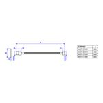 Ligacao-Flexivel-Deca-Malha-de-Aco-60cm-Cromado---Deca---4607.C.060---Fundo-Branco-Medida-Imagem-do-Desenho-tecnico-de-engenharia