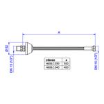 Ligacao-Flexivel-40cm-Deca-Cromado---Deca---4606.C.040---Fundo-Branco-Medida-Imagem-do-Desenho-tecnico-de-engenharia