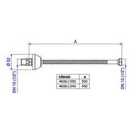 Ligação Flexível Cromada 40 Cm Cromado