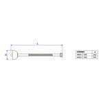 Ligacao-Flexivel-40cm-Deca-Black-Matte---Deca---4606.BL.040.MT---Fundo-Branco-Medida-Imagem-do-Desenho-tecnico-de-engenharia