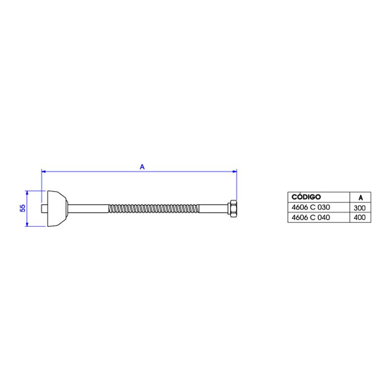 Ligacao-Flexivel-40cm-Deca-Black-Matte---Deca---4606.BL.040.MT---Fundo-Branco-Medida-Imagem-do-Desenho-tecnico-de-engenharia