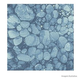 Porcelanato Decorado Natural 20x20cm Azul - Ceusa Bubbles Bl Nat Esmaltado Bold