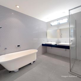 Cerâmica Monocromatico Brilhante 40x90cm Cinza - Ceusa Lancaster Retificado
