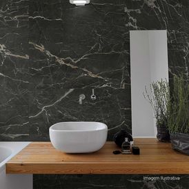 Cerâmica Marmorizado Acetinado 40x90cm Cinza - Ceusa Sahara Retificado