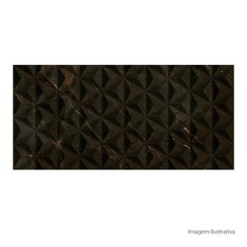 Cerâmica Marmorizado Acetinado 40x90cm Preto - Ceusa Escala Nor Piramide Retificado