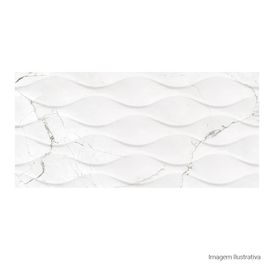 Cerâmica Marmorizado Acetinado 40x90cm Branco - Ceusa Venatino Soie Retificado