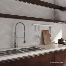 Cerâmica Monocromatico Acetinado 40x90cm Branco - Ceusa Joaquina Retificado
