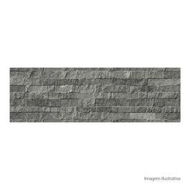 Porcelanato Acetinado Pedra 32x100cm Cinza - Ceusa Malta Carbono Esmaltado Retificado