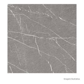 Porcelanato Marmorizado Rústico 100x100cm Cinza - Ceusa Escala Pulpis Rustico Esmaltado Retificado
