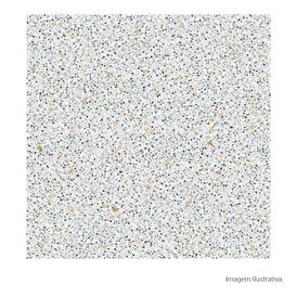 Porcelanato Polido Decorado 100x100cm Branco - Ceusa Caça Ao Tesouro Retificado