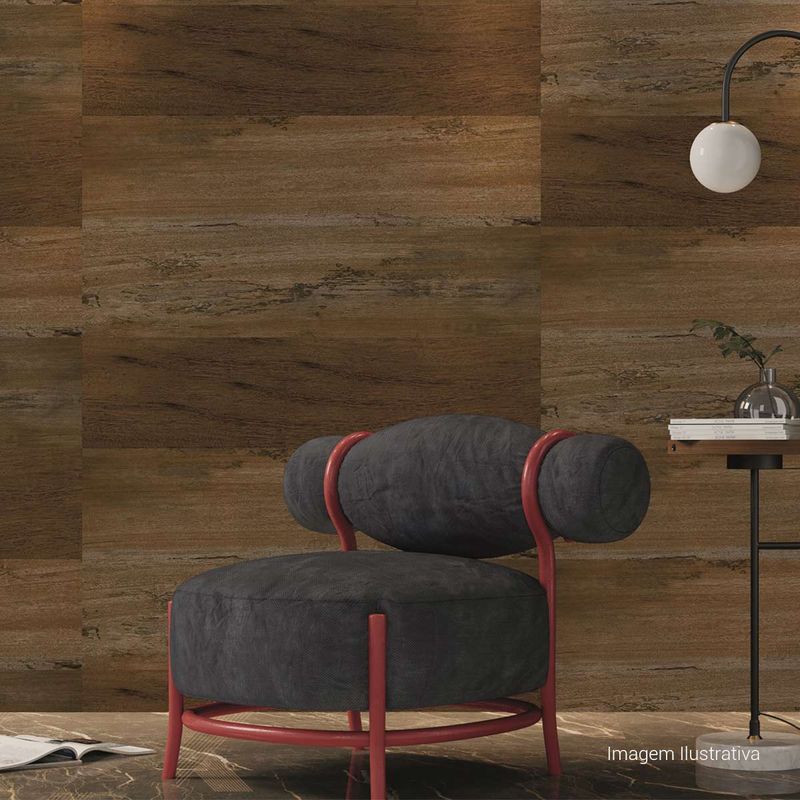 Porcelanato-Chale-Rustico-Brown-30x120cm-Ret---Ceusa---5008112A---Ambientada-Ampla-