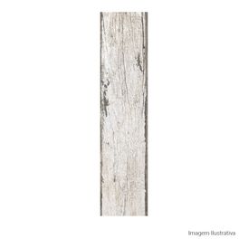 Porcelanato Amadeirado Rústico 20x90cm Branco - Ceusa Extint Vecchio Esmaltado Retificado