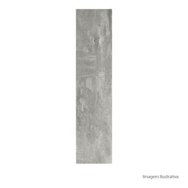 Porcelanato Cimentício Rústico 20x90cm Cinza - Ceusa Concreto Esmaltado Retificado